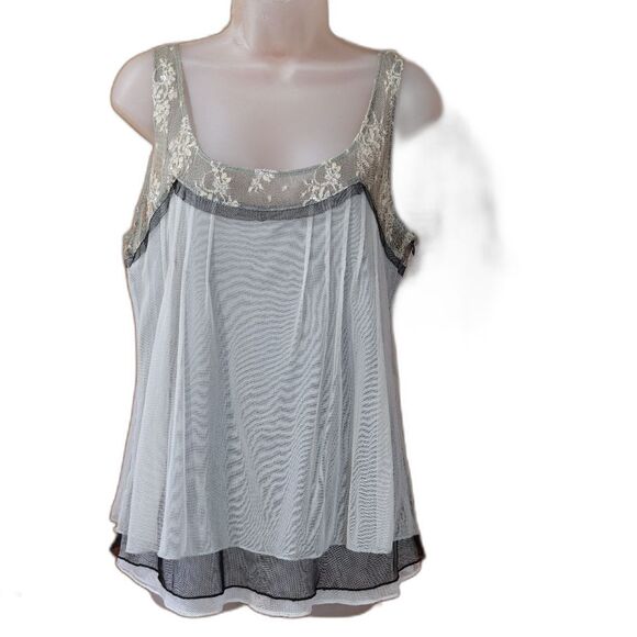 Six Degrees Layered Mesh Y2k Tank Top XL Going Out Top - Picture 1 of 11